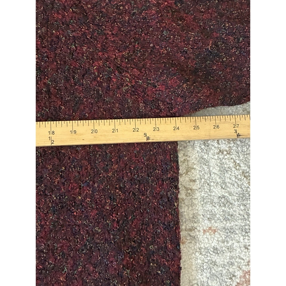 Erika II Co VTG Oversized Sweater Burgundy Marled Knit Mock Neck Goblincore M/L - Picture 3 of 6